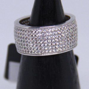 Sparkly Silver Band Ring Size 6